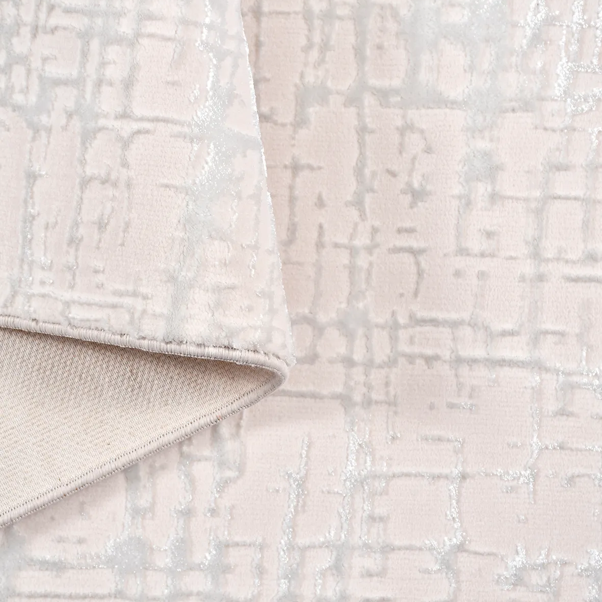 SHARED | Swale Cream Abstract Modern Machine Woven Ivory Living Room  photo 5
