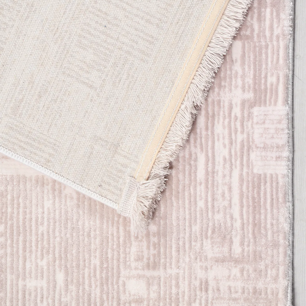 SHARED | Cupola Blush Pink Cream Abstract Modern Machine Woven Living photo 5