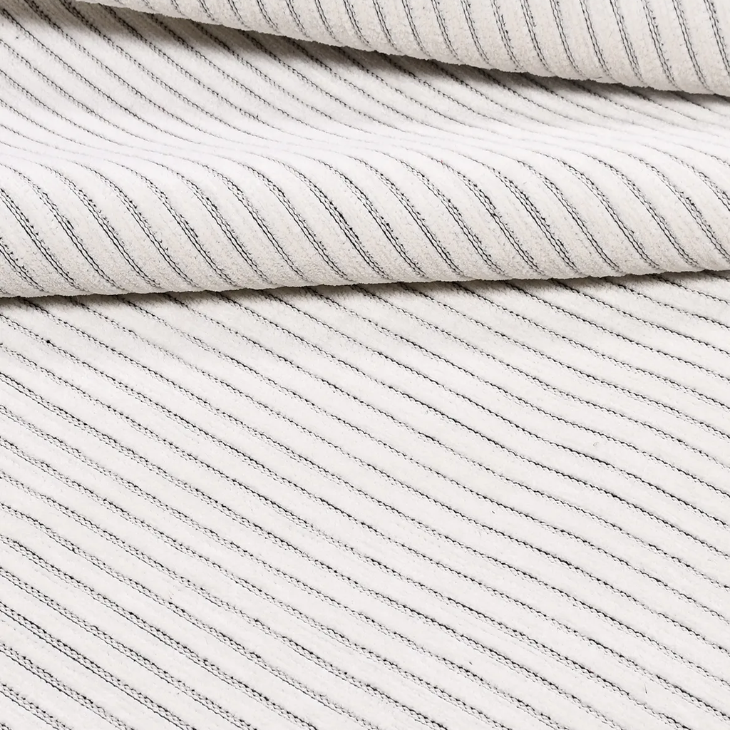 SHARED | Peony Cream Taupe Striped Modern Machine Woven Living Room B photo 5