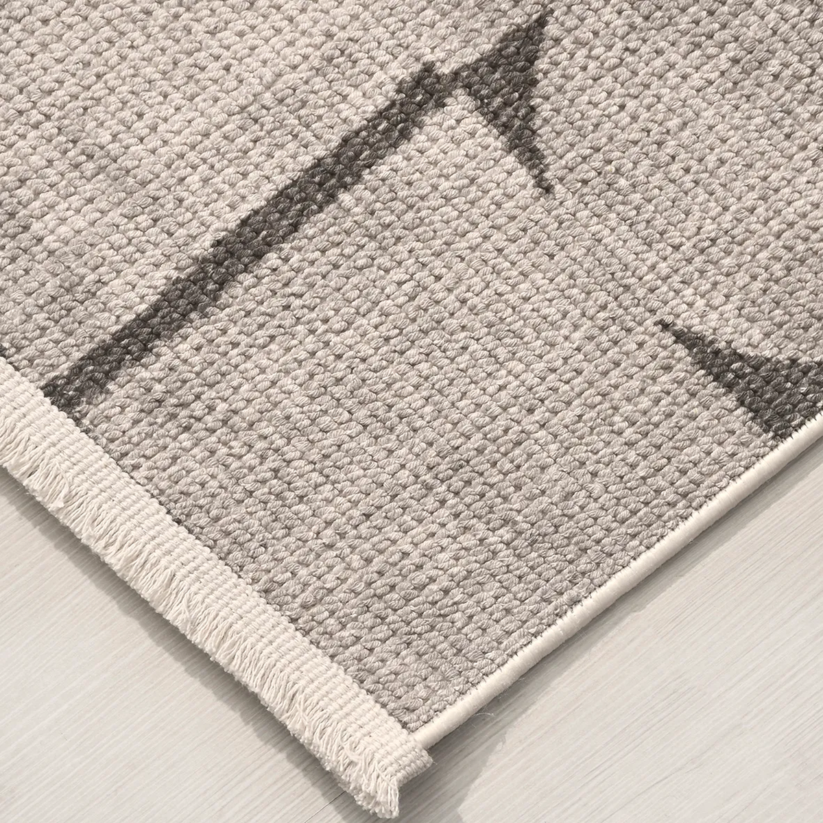SHARED | Campanile Cream Grey Scandinavian Geometric Machine Woven Li photo 5