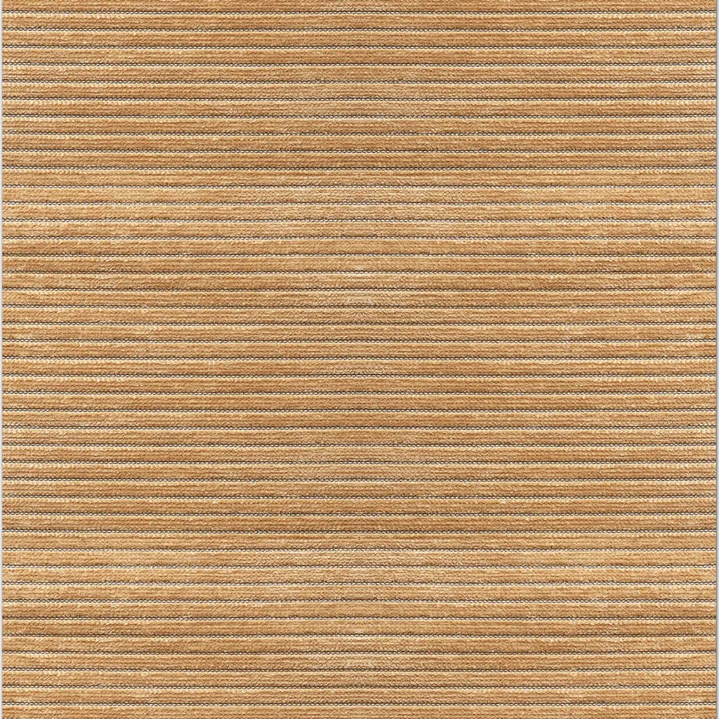 SHARED | Nutmeg Camel Striped Modern Machine Woven Living Room Bedroo photo 5