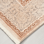 SHARED | Armory Traditional Damask Scrollwork Cream Beige Rust Machin photo 5