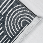 SHARED | Elder Charcoal Grey Ivory Geometric Mid-Century Modern Machi photo 5