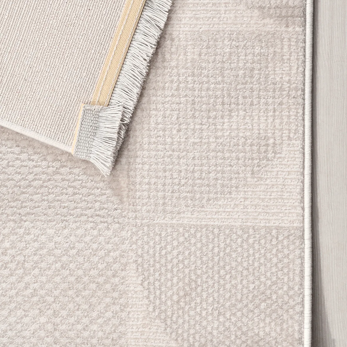 SHARED | Rutile Cream Beige Geometric Modern Machine Woven Living Roo photo 5