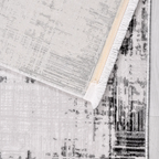 SHARED | Mudanya Grey Charcoal Abstract Modern Machine Woven Living R photo 5