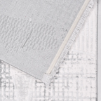 SHARED | Magnetite Light Grey Abstract Modern Machine Woven Living Ro photo 5