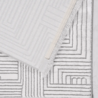 SHARED | Camellia Ivory Geometric Modern Machine Woven High-Low Livin photo 5