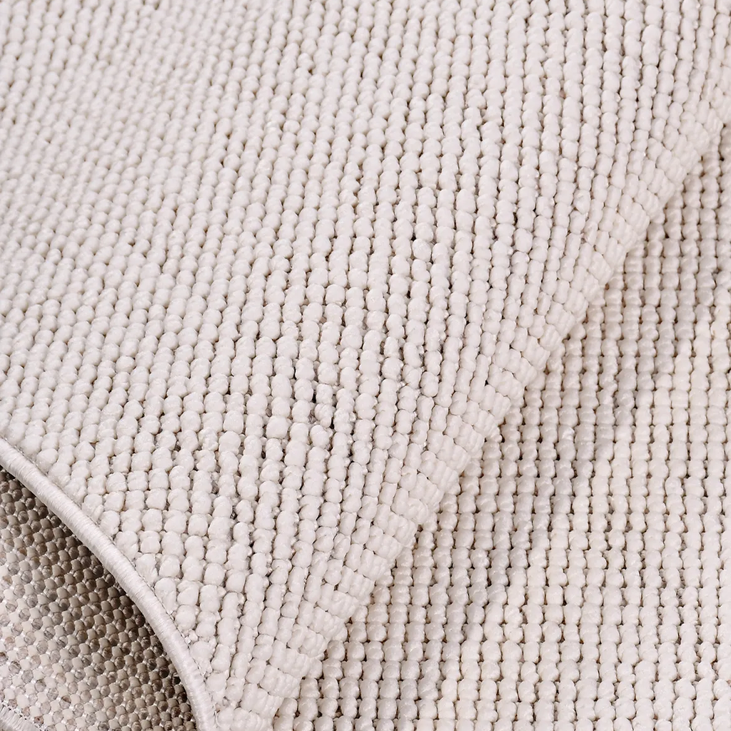 SHARED | Rotunda Cream Solid Flatweave Look Machine Woven Modern Livi photo 4