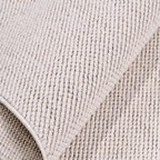SHARED | Rotunda Cream Solid Flatweave Look Machine Woven Modern Livi photo 4