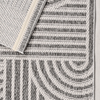 SHARED | Headland Grey Cream Modern Geometric Machine Woven Living Ro photo 5