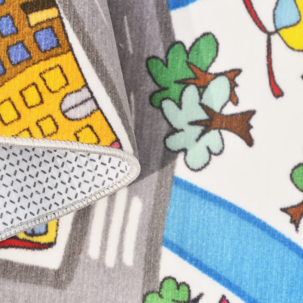 SHARED | Mere Cream Multicolour Abstract Town Map Machine Woven Kids  photo 5