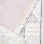 SHARED | Marl Cream Beige Modern Geometric Distressed Machine Woven L photo 5
