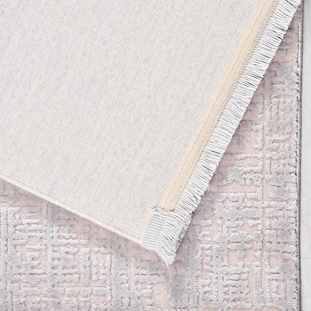 SHARED | Bodrum Beige Abstract Modern Machine Woven Cream Fringe Livi photo 5