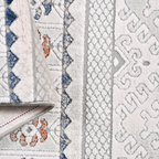SHARED | Gorse Boho Geometric Tribal Bands Cream Rust Navy Grey Machi photo 5