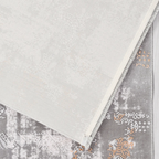 SHARED | Knoll Grey Orange Abstract Modern Machine Woven Living Room  photo 5