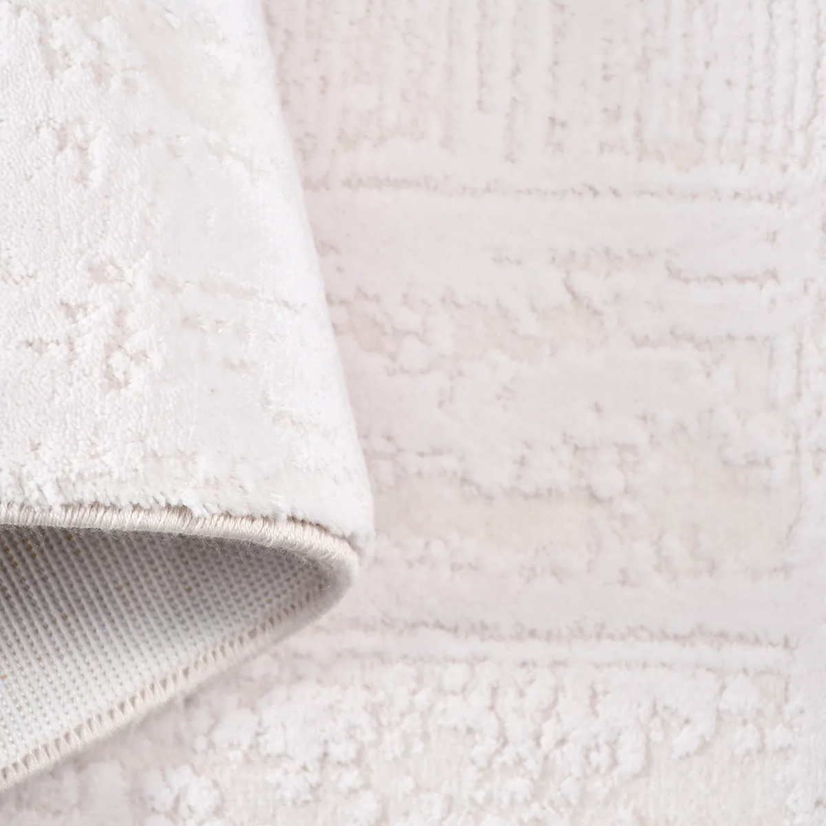 SHARED | Plateau Cream Modern Geometric Textured Machine Woven Living photo 5