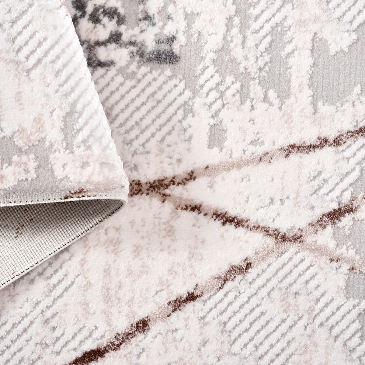 SHARED | Butte Cream Grey Abstract Modern Machine Woven Blush Rust Li photo 5
