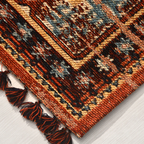 SHARED | Corona Persian Style Traditional Machine Woven Rust Gold Bla photo 5
