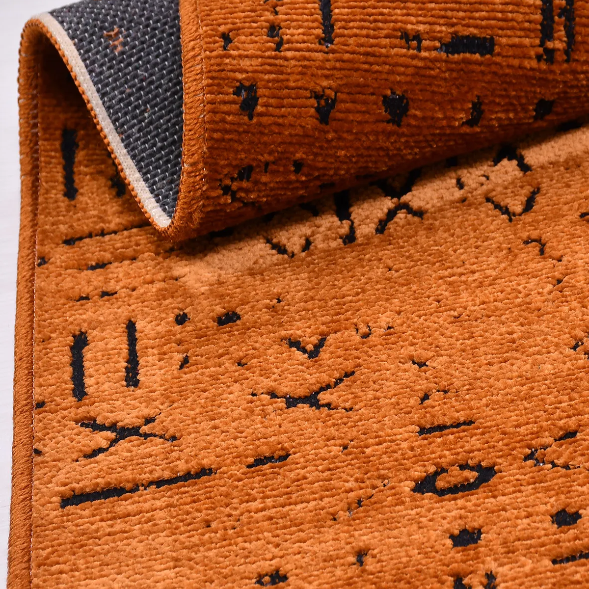 SHARED | Hornbeam Terracotta Boho Abstract Tribal Style Machine Woven photo 5