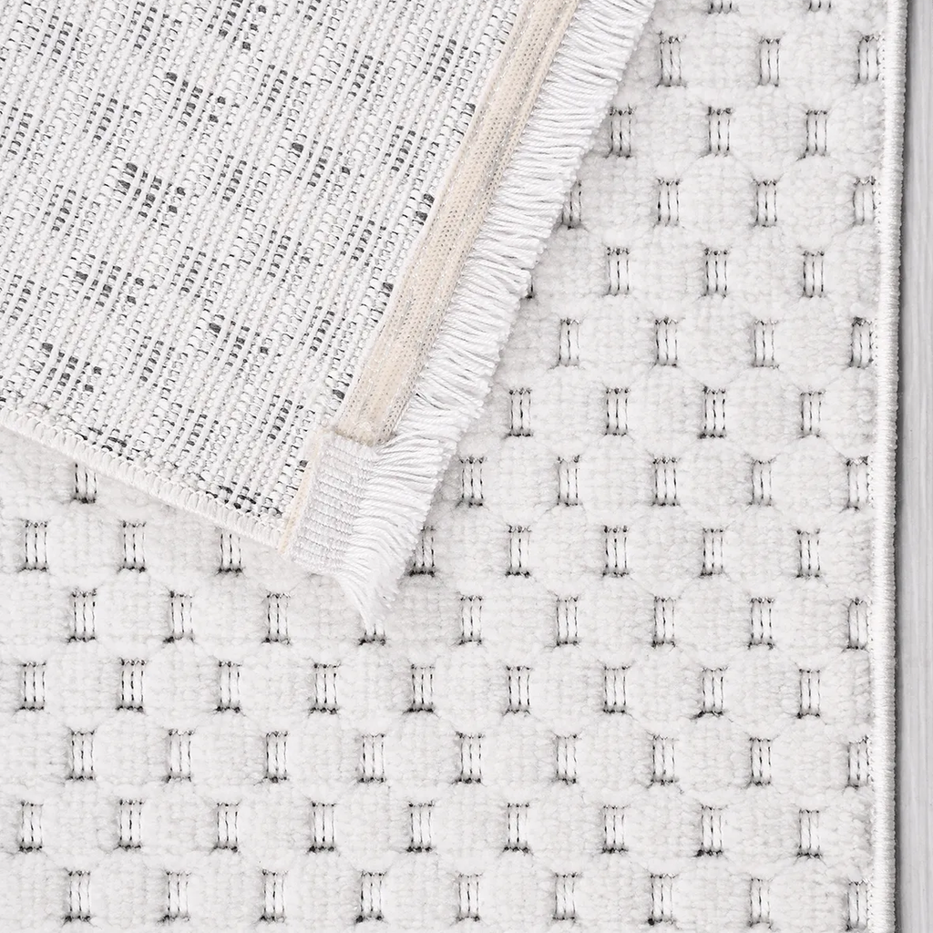 SHARED | Bramble Cream Grey Geometric Dot Modern Machine Woven Living photo 5