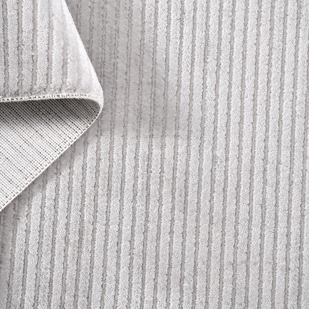 SHARED | Patara Light Grey Modern Striped Machine Woven Living Room B photo 5