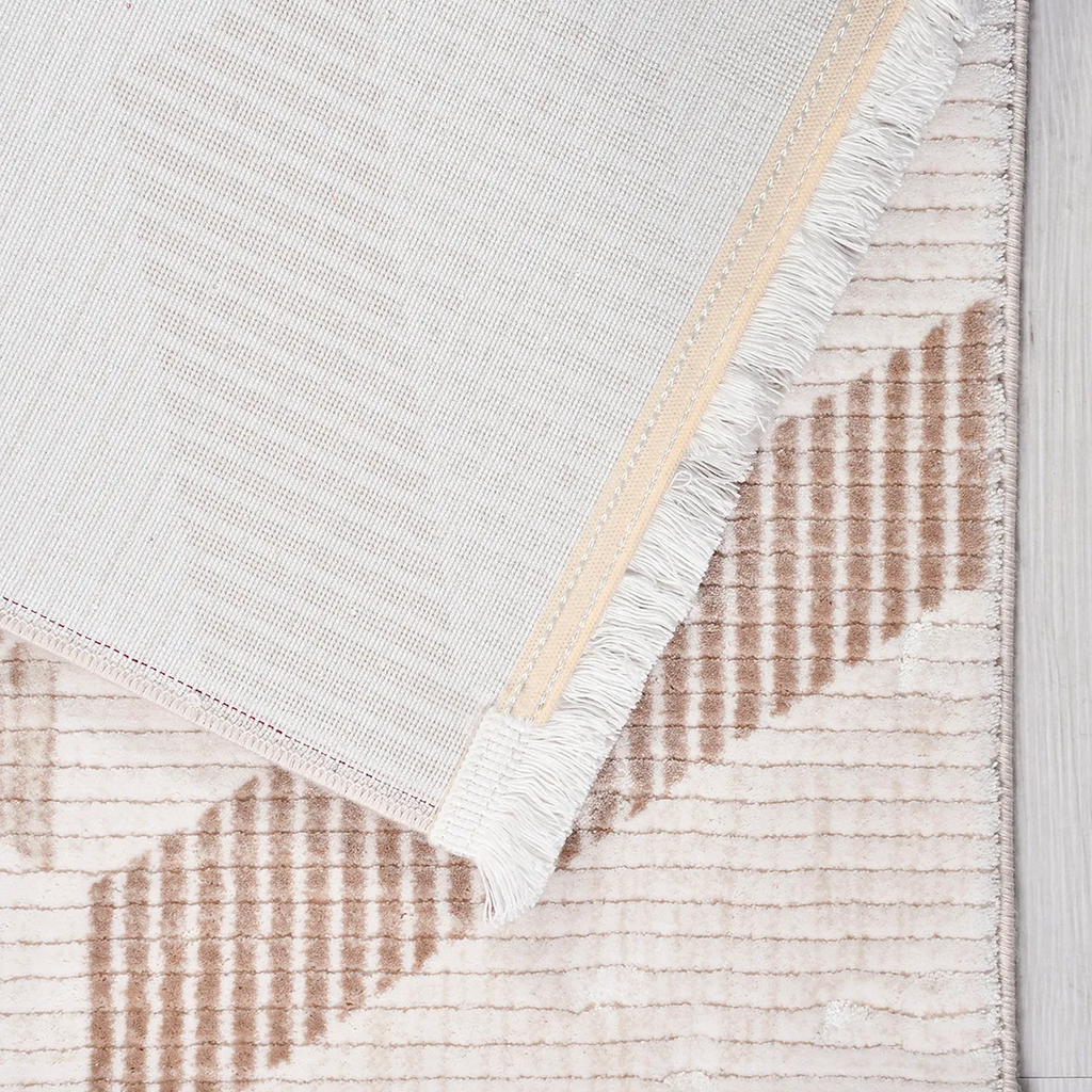 SHARED | Briar Cream Beige Geometric Modern Machine Woven Living Room photo 5