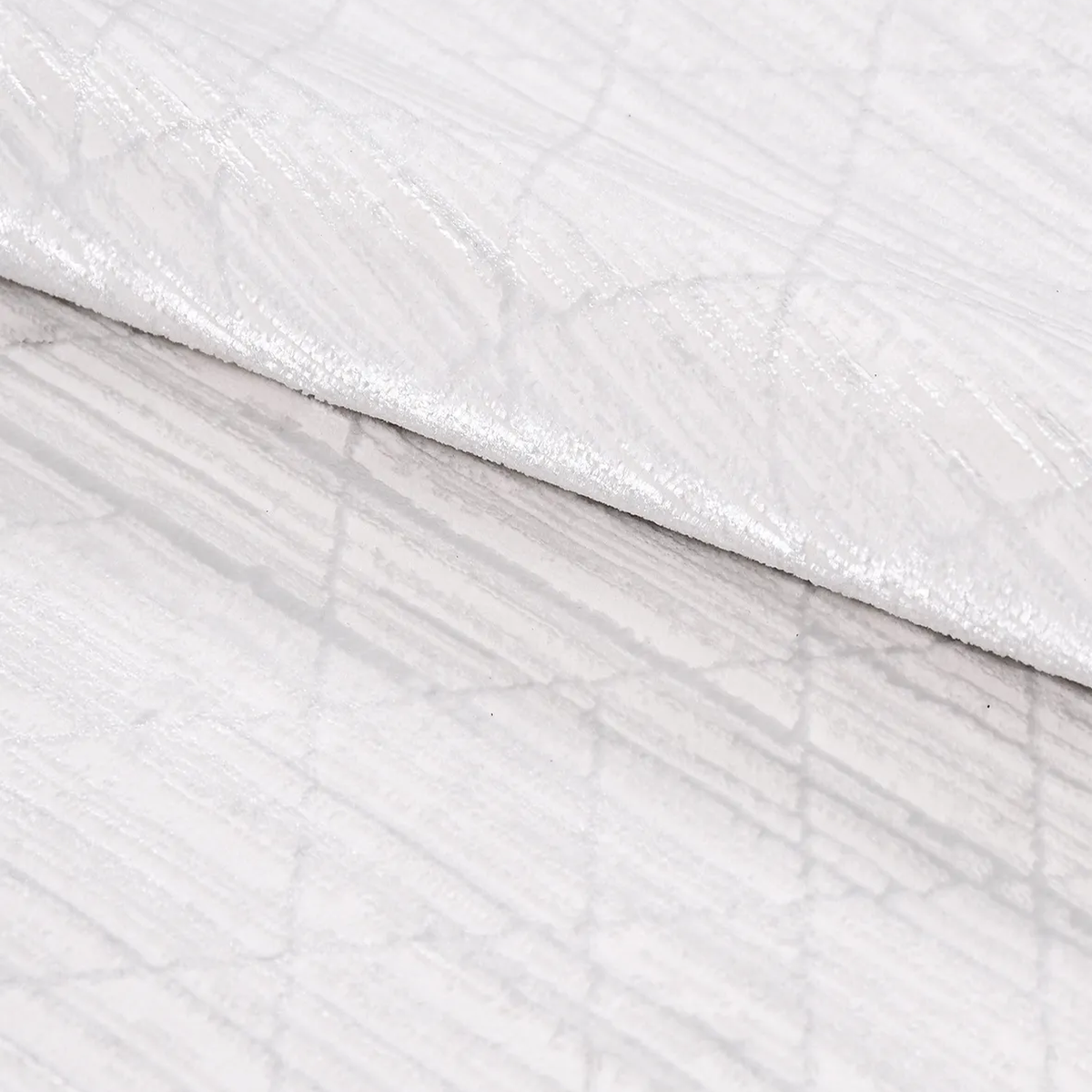 SHARED | Samphire Cream Modern Geometric Diamond Lattice Machine Wove photo 5