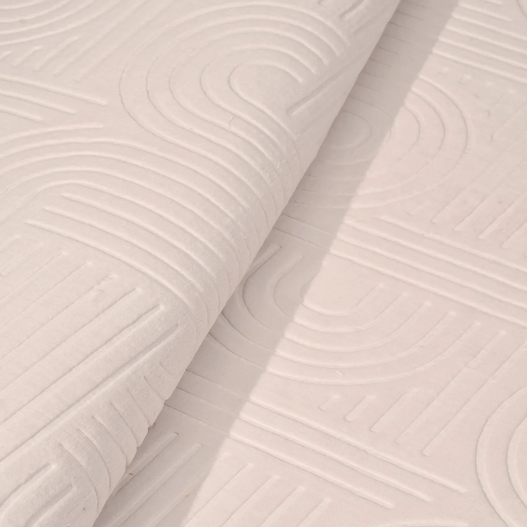 SHARED | Halcyon Cream Ivory Geometric Arch Modern Machine Woven Livi photo 5