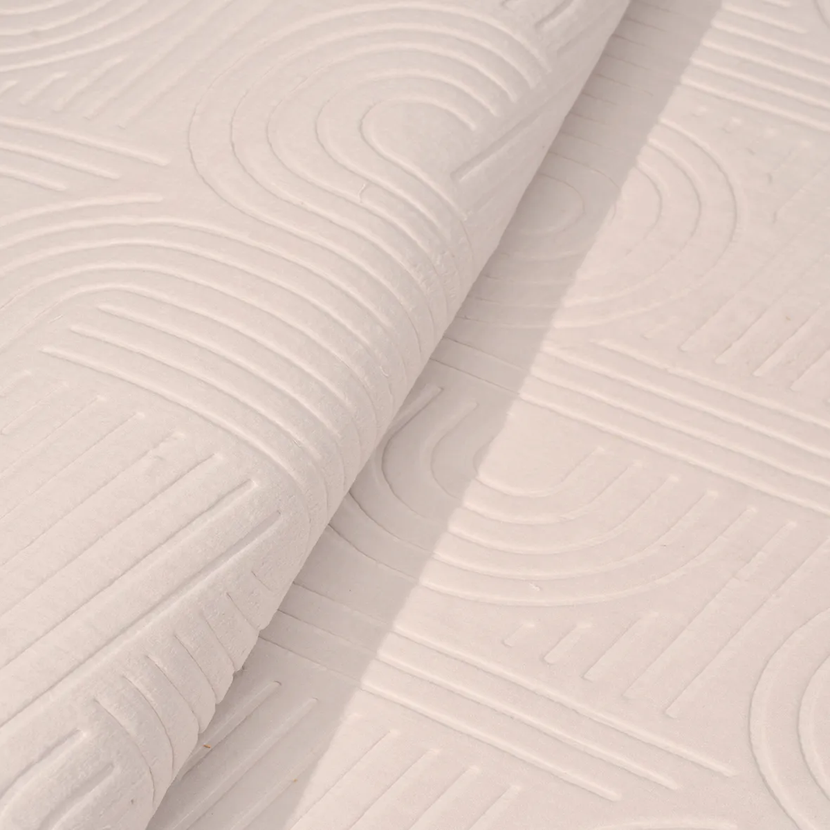 SHARED | Halcyon Cream Ivory Geometric Arch Modern Machine Woven Livi photo 5