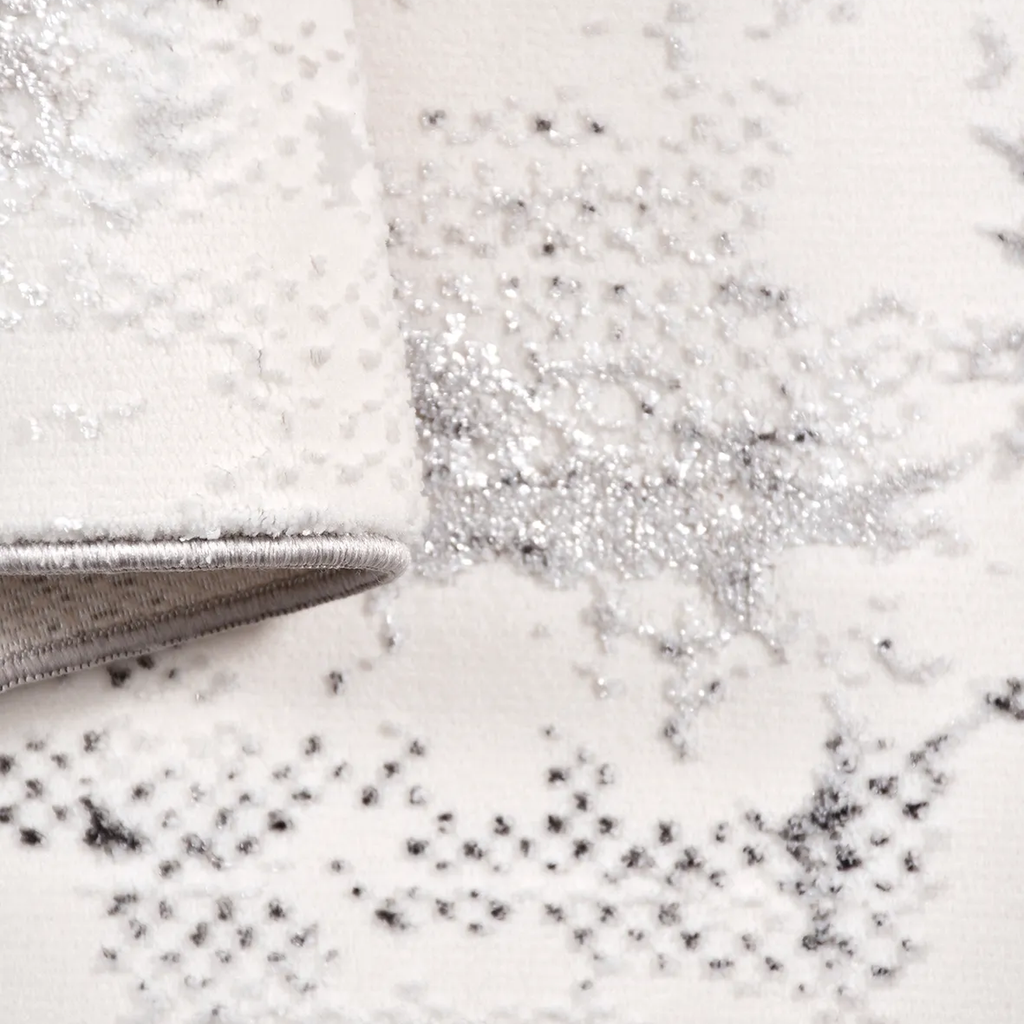 SHARED | Apricot Cream Grey Abstract Modern Machine Woven Living Room photo 5