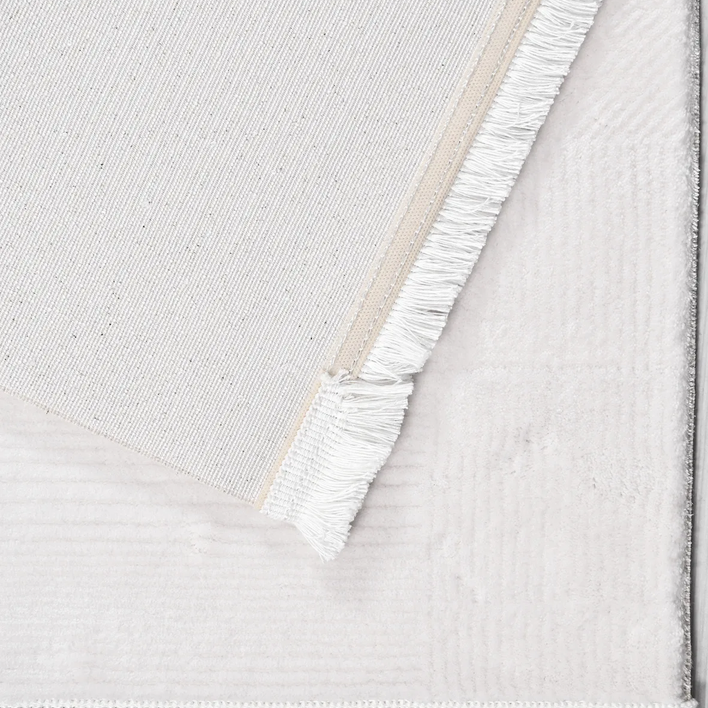 SHARED | Alpenglow Cream Modern Geometric Machine Woven Ivory Living  photo 5