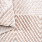 SHARED | Chasm Cream Beige Geometric Triangle Modern Machine Woven Li photo 5