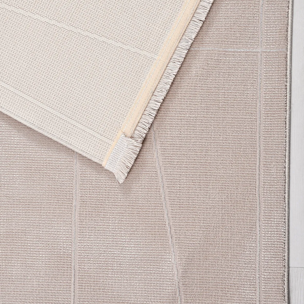 SHARED | Azalea Beige Modern Geometric Machine Woven Cream Taupe Livi photo 5