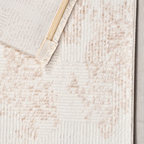 SHARED | Fen Cream Beige Abstract Modern Machine Woven Living Room Be photo 5