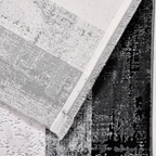 SHARED | Spinney Cream Black Grey Abstract Modern Machine Woven Livin photo 5