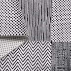 SHARED | Strand Grey White Black Patchwork Geometric Modern Machine W photo 5