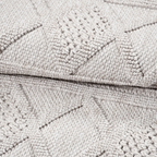 SHARED | Azurite Cream Boho Geometric Textured Machine Woven Living R photo 5