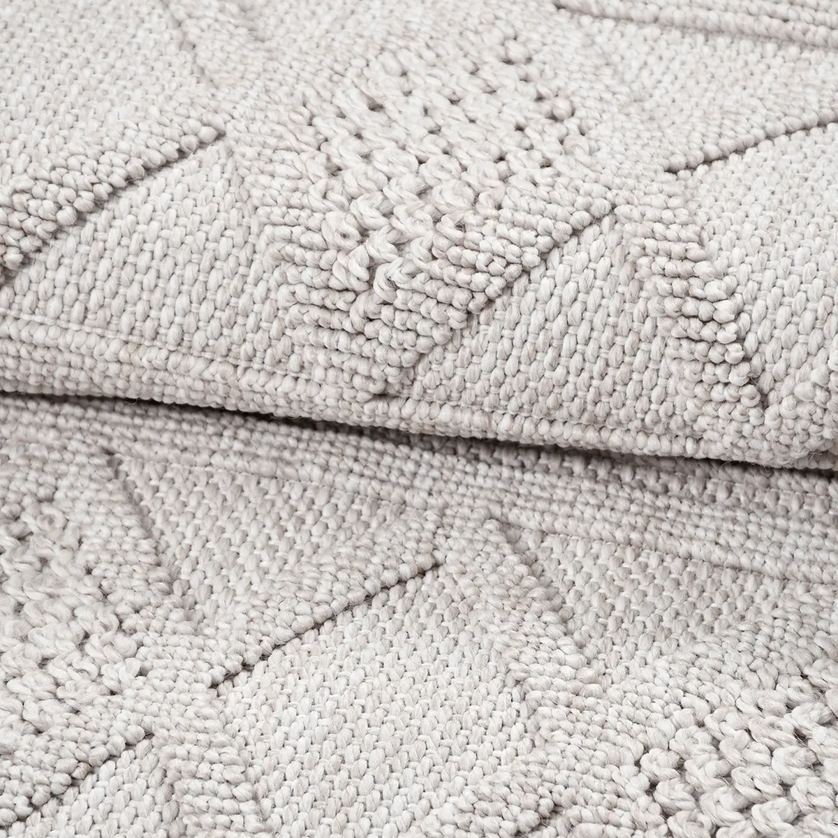 SHARED | Azurite Cream Boho Geometric Textured Machine Woven Living R photo 5
