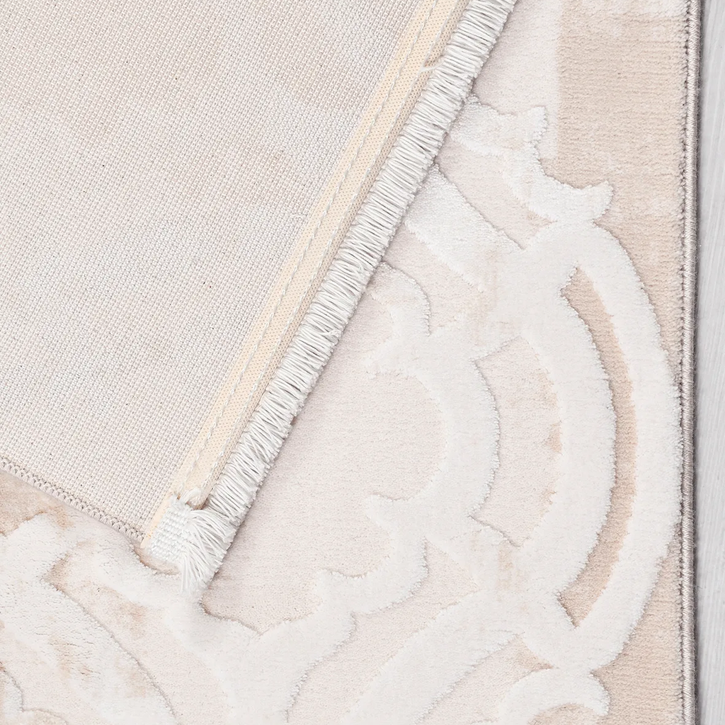 SHARED | Narrows Cream Beige Distressed Damask Medallion Transitional photo 5