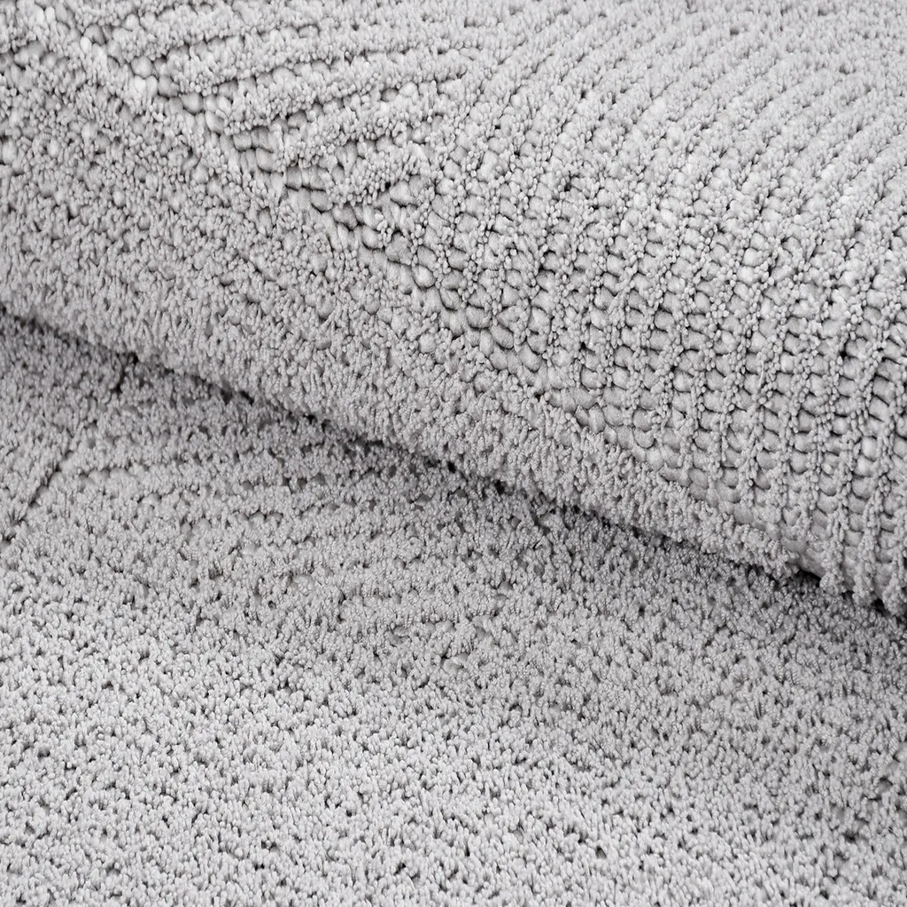 SHARED | Penumbra Grey Geometric Modern Machine Woven Living Room Bed photo 4
