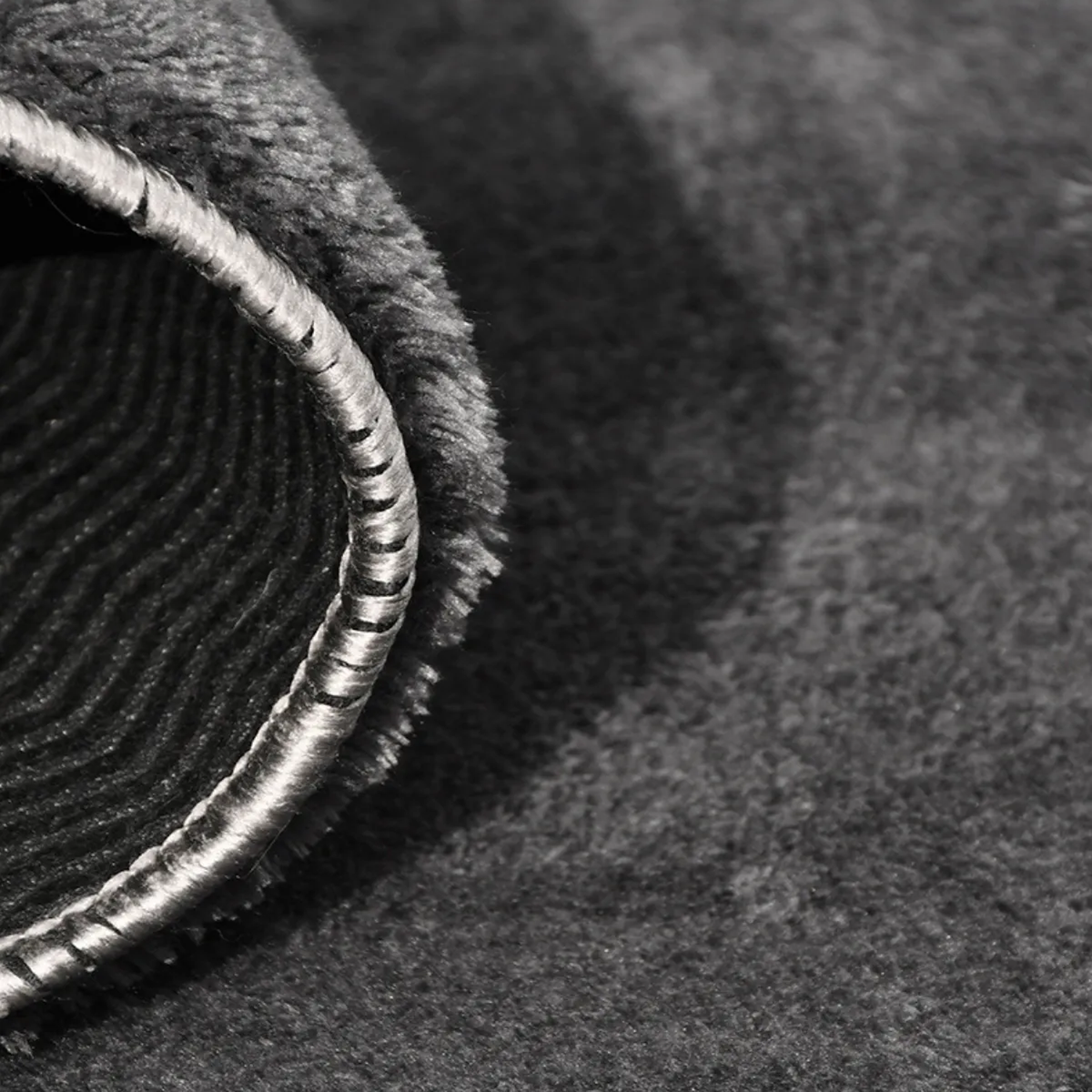 SHARED | Steeple Charcoal Grey Solid Modern Shaggy Machine Woven Livi photo 4