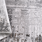 SHARED | Thornfield Grey Cream Abstract Modern Machine Woven Living R photo 5
