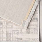 SHARED | Sardonyx Cream Grey Rust Abstract Modern Machine Woven Livin photo 5