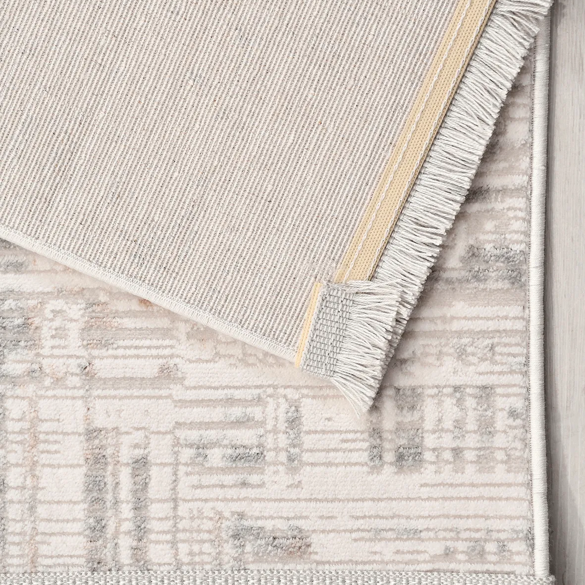 SHARED | Sardonyx Cream Grey Rust Abstract Modern Machine Woven Livin photo 5