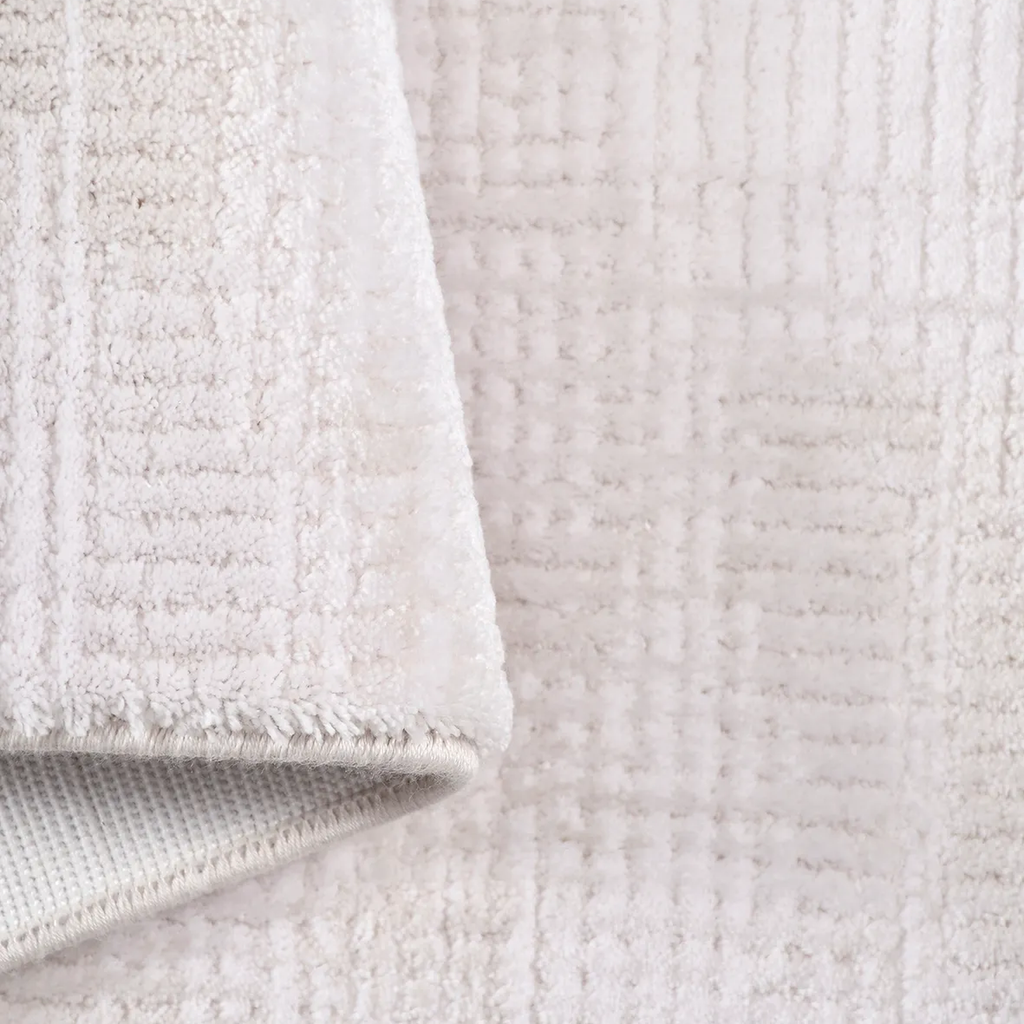 SHARED | Quarry Cream Abstract Modern Machine Woven Living Room Bedro photo 5