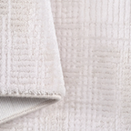 SHARED | Quarry Cream Abstract Modern Machine Woven Living Room Bedro photo 5