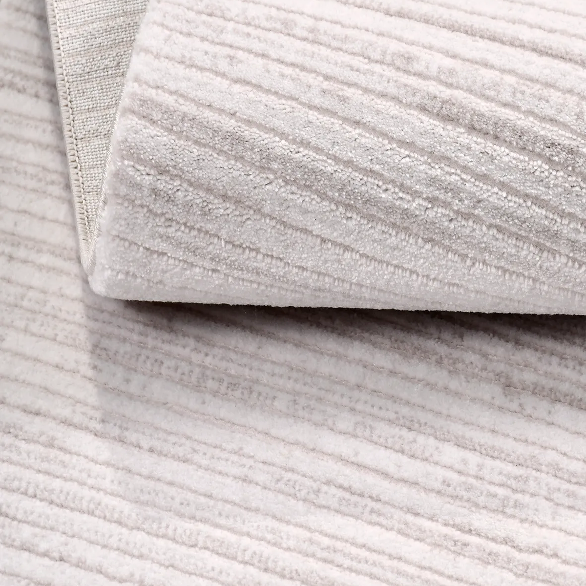 SHARED | Verdite Cream Mid-Century Modern Striped Machine Woven Livin photo 4