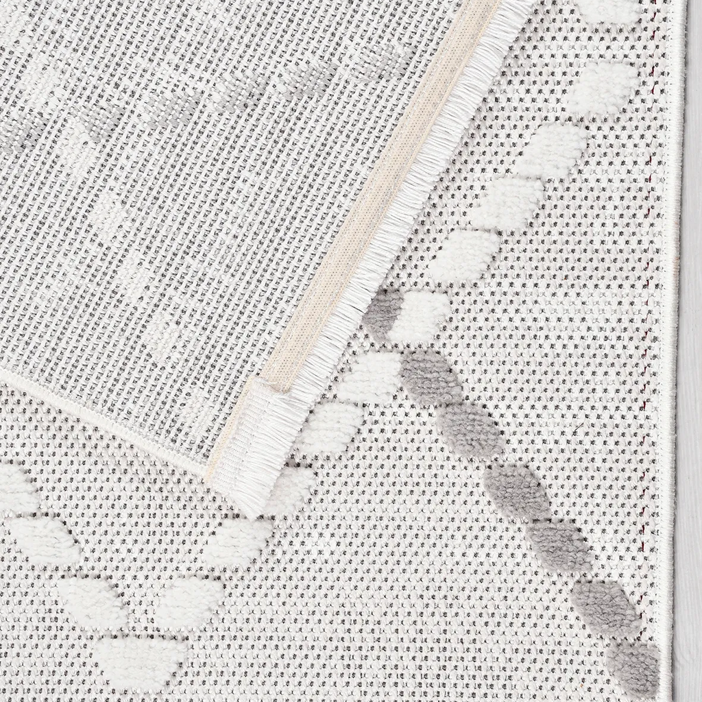 SHARED | Betony Cream Grey Moroccan Style Diamond Trellis Machine Wov photo 5