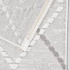 SHARED | Betony Cream Grey Moroccan Style Diamond Trellis Machine Wov photo 5