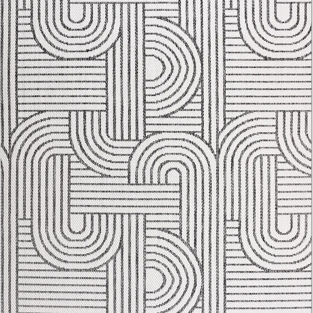 SHARED | Nacre Cream Grey Geometric Modern Machine Woven Living Room  photo 5